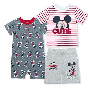 Disney Mickey Mouse 3 piece Romper 18 mo NEW